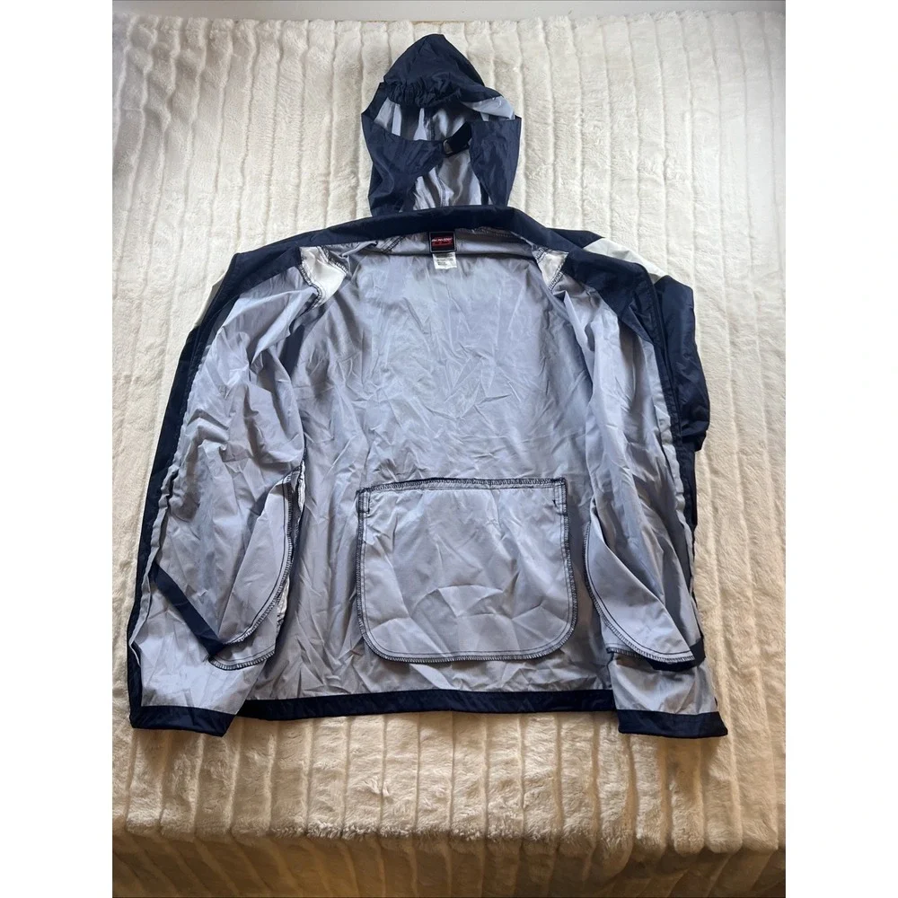 Ole‎ Miss Rebels Genuine Stuff GS Collegiate Hooded Rain Jacket Men's M VG
